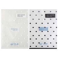 Папка-конверт на кнопке А4 КОКОС LITTLE SHELL "Best wishes" 261349 непрозрачн.с рис.,пластик,асс.,