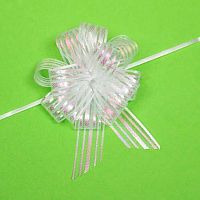 Бант д/оформления подарка "Сияние" 144-0154 перламутр,3см,d-10см