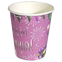 Стакан бум. Микрос "Яркий праздник лаванда" 250мл (6шт) Ч54853