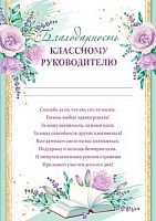 0.9-19-559 Благодарность классному руководителю (МО)