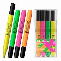 Набор маркеров текст.  4цв. EK Visioline V-17 light Neon 63560 скош.,0,6-3,0мм,пэт-боксволлер