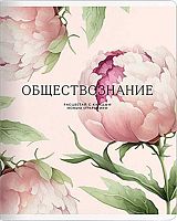 Тетрадь предм. 48л. Be Smart "Пионы-Оществознание" N5616 справ.инф.,микротекстур.,лам. (клетка)