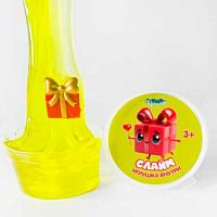 Лизун Слайм "Стекло" с игрушкой, жёлтый 50гр. 00-00512598