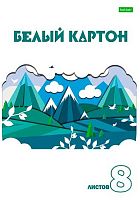 Картон белый А4  8л. ХАТ "Горные вершины" 32402 ECO,склейка