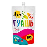 Гуашь 250мл Лео "Учись" LGD-250 (307) фуксия группа 4 дой-пак с штуцером