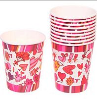 Стакан бум. "Heart" 200мл (10шт) 130-820