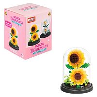 Конструктор 1TOY Блок формерс "Цветочная коллекция. Подсолнухи" Т26542 пластик.,в колбе,(250дет)