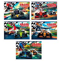 Альбом для рис.16л. ХАТ "Гоночные машины" ECO,на скобе,асс.
