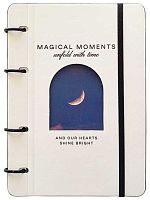 Тетрадь на кольцах 120л. (клетка) Be Smart "Moonlight. Белая" N6117 лам.,скругл.углы