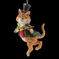 Подвесное украшение НГ EK Decor "Кот Базилио" 47723 полирезина,11см Подвесное украшение НГ EK Decor "Кот Базилио" 47723 полирезина,11см