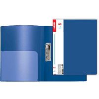 Папка с зажимом deVENTE А4 "Daily" 3110707 синяя,непрозр.,пластик,600мкм,фактура "песок",внутр.карм.