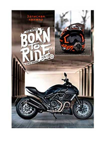 Записная книжка А6  48л. Проф-Пресс "Чёрный мотоцикл" К48-5579 тв.обл.,глянц.лам.