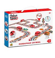 Игровой набор пазл-трек 1TOY "Пожарная служба" Т26772 пластик,(44дет.)