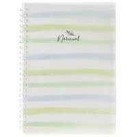 Тетрадь 80л. (клетка) ХАТ пластик.обл. спираль "Natural lines" 33481 тон.блок,фольга