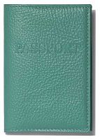 Обложка д/паспорта ИМИДЖ Passport 1,01гр-ФЛОТЕР-228 натур.кожа,мята,тисн.конгрев