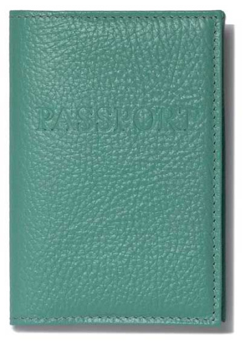 Обложка д/паспорта ИМИДЖ Passport 1,01гр-ФЛОТЕР-228 натур.кожа,мята,тисн.конгрев
