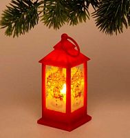 Сувенир с подсветкой НГ "Лампа - Снеговик" 196-0734 красный,5*5*13см