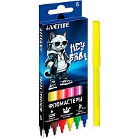 Фломастеры  6цв. deVENTE "Hey Bro" 5080628 вент.колп.,к/к,е/подвес