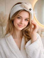 Повязка на голову АЛЕФ GIRLY "Плюшевое сердечко" 180-003-02 белая