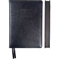 Ежедневник 2026г. А5 168л. deVENTE кож.зам. "Total black" 2232681 чёрн.,чёрн.срез,бел.бум.,подар./к