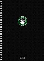 Бизнес-блокнот А4  80л. ХАТ тв.обл. спираль "Coffee Story" 35447 клетка,глянц.лам.,перфор.