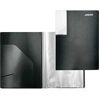 Папка с вкладышами/ 40 deVENTE А5 "Uno Black" 3101511 чёрная,факт."песок",500мкм,вкл.30мкм