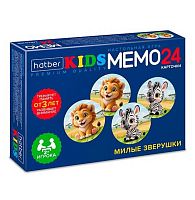 Игра настольная ХАТ Мемо фигурные "Милые зверушки" 36196 (24карточки)