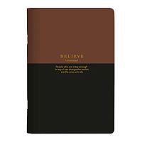 Тетрадь 40л. (клетка) Be Smart "Believe. Коричневая полоса" N4783 микротекст.,лам.,фольга (150*210мм