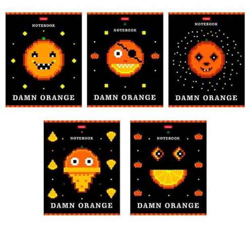 Тетрадь 48л. (линейка) ХАТ "Damn orange" выб.лак,асс.