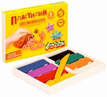 Пластилин  8цв.,120гр. Каляка-Маляка "Для юных фантазёров" ПКМ08-ПК со стеком