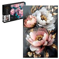 Картина по номерам ФЕНИКС "Пионы с золотом" 71244 холст,20*30см,подрамн.