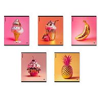 Тетрадь 48л. (клетка) EK "Glow Food" 65555 мат.лам.,выб.уф-лак,асс.