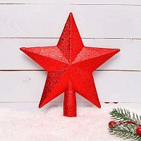 Верхушка  20см ЛЬДИНКА "Звезда" 183526 пластик.,красный