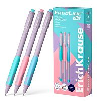 Ручка масл. шар. EK ErgoLine Kids Stick&Grip Pastel 62037 синяя,0,5мм,Super Glide Technology