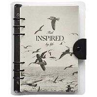 Ежедневник 2026г. 180*230мм 160л. INFOLIO пластик.обл. "Inspire" I1852/grey кольц.мех.,на кнопке
