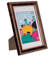 Фоторамка пластик 10*15 Камея 982 коричневый,ширина багета-16мм