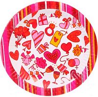 Тарелка бум. "Heart" 18см (10шт) 130-821