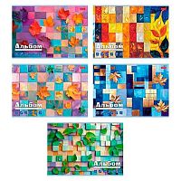 Альбом для рис.32л. ХАТ "Торжество цвета" на скобе,пласт.обл.,200г/м2,асс.