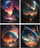 Тетрадь 48л. (клетка) 170*203 Полином "Cosmic Landscape" 3473 мел.карт.,выб.уф-лак,асс.