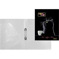 Папка 2 кольца 30мм deVENTE А5 "MooreCafe" 3081516 непрозр.с диз.,фактура"песок",800мкм,резинка