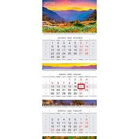 Календарь кварт. 2026г. ХАТ Люкс "Краски природы" 10109 3-х бл.,3гр.,бег.,80г/м2, 29,7*75,8см