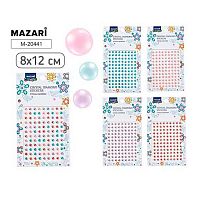 Наклейки-стразы MAZARI M-20441 пластик,8*12см,4диз.,ОПП-уп.