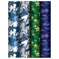 Бумага упак. 70*100см MESHU "Military" глянц. (1лист в рулоне) MS_62826 80г/м2,асс.