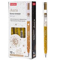 Ручка гелевая ХАТ "Aura" GP_091117 золотая,0,8мм