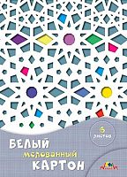 Картон белый мелов. А4  6л. АППЛИКА "Белый узор" С1087-20