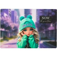 Покрытие настольное д/лепки deVENTE 33*23см "Paris Girl" 8061513 мат.п/прозр.,пластик,600мкм