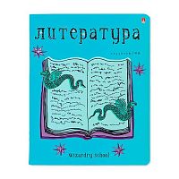 Тетрадь предм. 48л. АЛЬТ "Школа волшебства-Литература" 7-48-1145/02 мел.карт.,фольга (линейка)