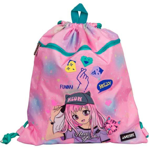 Сумка д/обуви deVENTE 37*47см "Manga Girl" 7040391 плотная ткань twill,апплик.