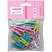 Набор прищепок дерев. deVENTE "Natural Wood" 20шт,25*3мм,пастельный 8120412