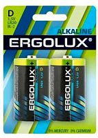 Батарейка Ergolux LR20 Alkaline BL2 (LR20  BL2 батарейка 1,5 В)